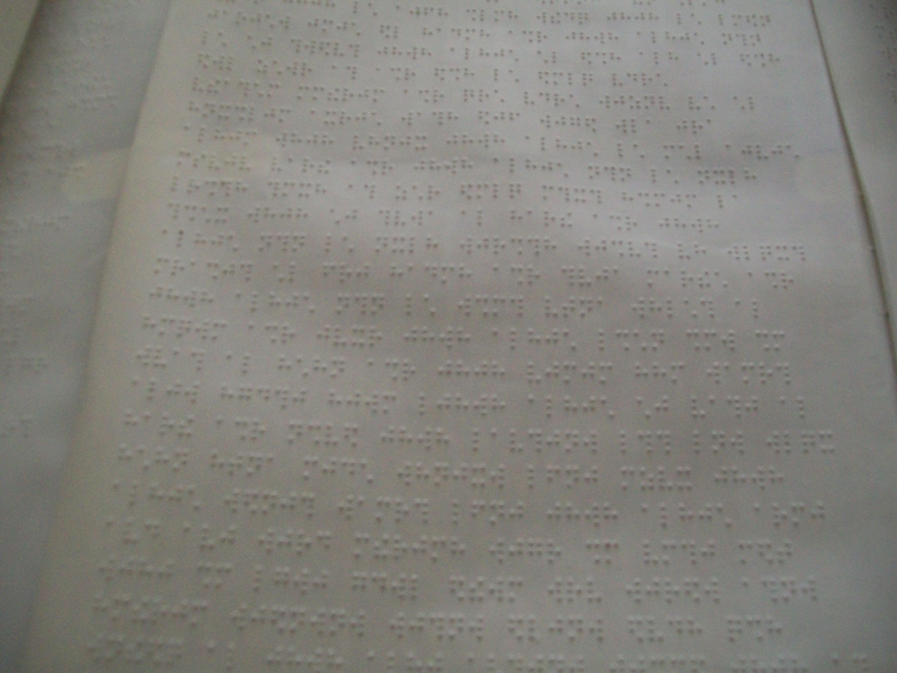 Hebrew Braille Closeup